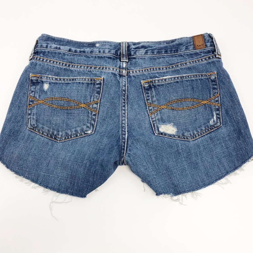abercrombie fitch | distress denim jean shorts a&f
